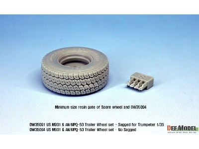 Us Mim-104 M901 & An/Mpq-53 Wheel Set - No Sagged (For Trumpeter 1/35) - zdjęcie 9