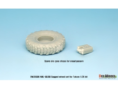 Franch Aml-60/90 Sagged Wheel Set (For Takom 1/35) - zdjęcie 8