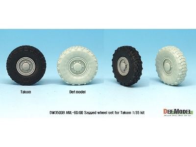 Franch Aml-60/90 Sagged Wheel Set (For Takom 1/35) - zdjęcie 9