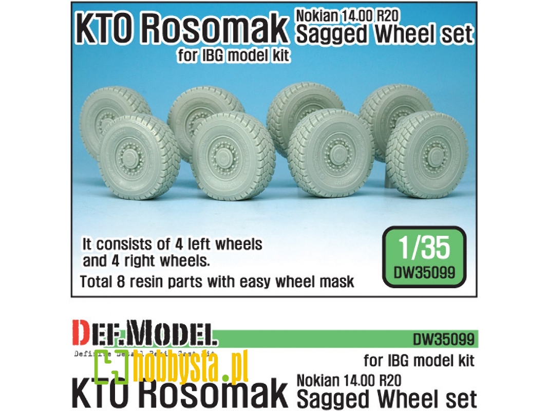 Kto Rosomak Nokian Sagged Wheel Set ( For Ibg Model 1/35) - zdjęcie 1
