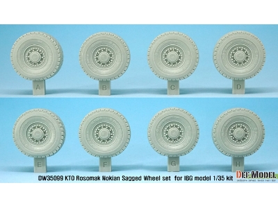 Kto Rosomak Nokian Sagged Wheel Set ( For Ibg Model 1/35) - zdjęcie 3