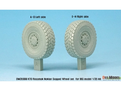 Kto Rosomak Nokian Sagged Wheel Set ( For Ibg Model 1/35) - zdjęcie 5