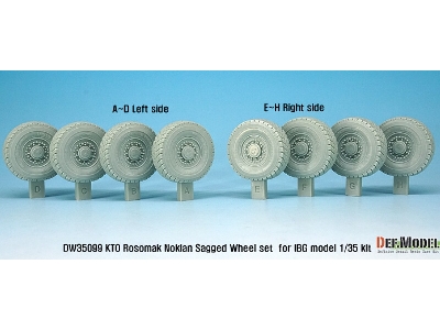 Kto Rosomak Nokian Sagged Wheel Set ( For Ibg Model 1/35) - zdjęcie 6