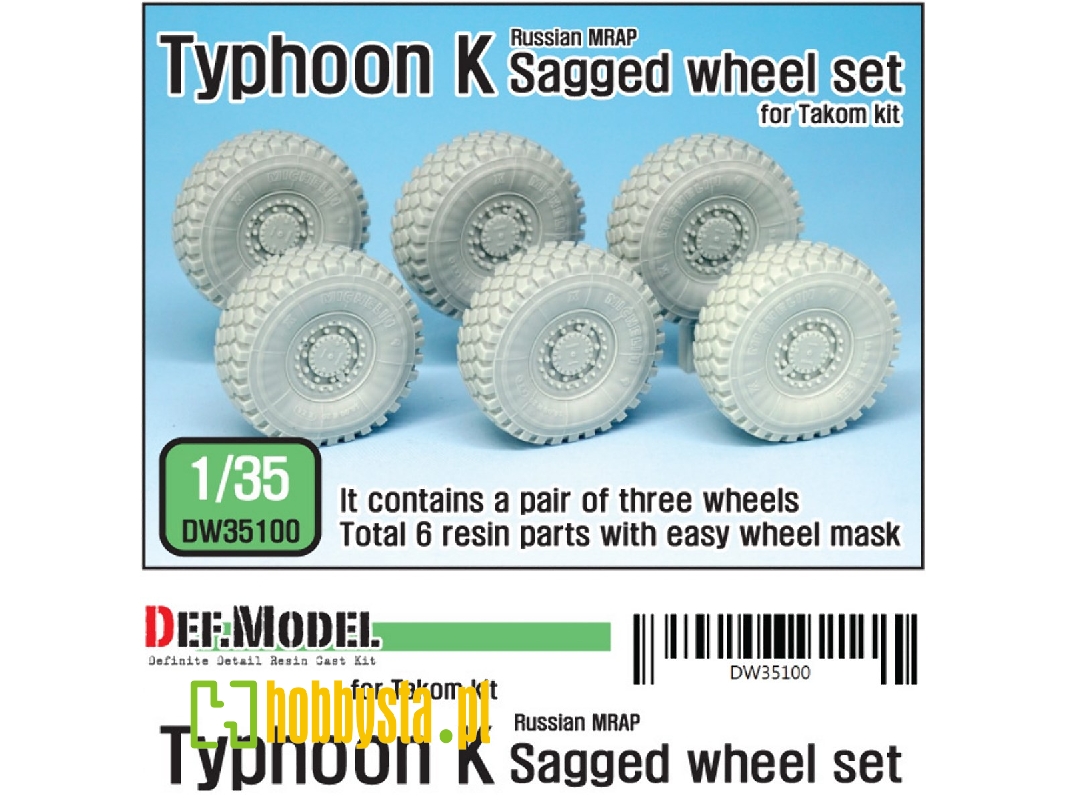 Russian Typhoon-k 6x6 Mrap Sagged Wheel Set - zdjęcie 1