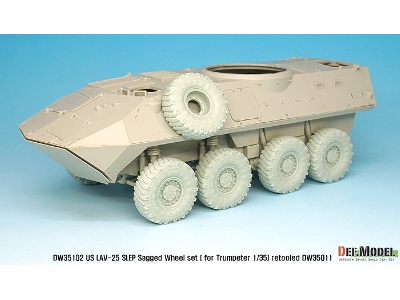 Us Lav-25 Slep Sagged Wheel Set (For Trumpeter 1/35) Retooled Dw35011 - zdjęcie 4