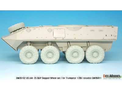 Us Lav-25 Slep Sagged Wheel Set (For Trumpeter 1/35) Retooled Dw35011 - zdjęcie 5