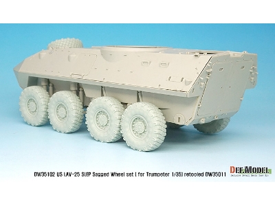 Us Lav-25 Slep Sagged Wheel Set (For Trumpeter 1/35) Retooled Dw35011 - zdjęcie 6