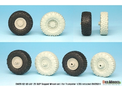 Us Lav-25 Slep Sagged Wheel Set (For Trumpeter 1/35) Retooled Dw35011 - zdjęcie 7