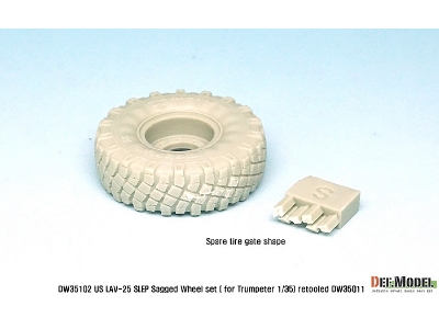 Us Lav-25 Slep Sagged Wheel Set (For Trumpeter 1/35) Retooled Dw35011 - zdjęcie 10