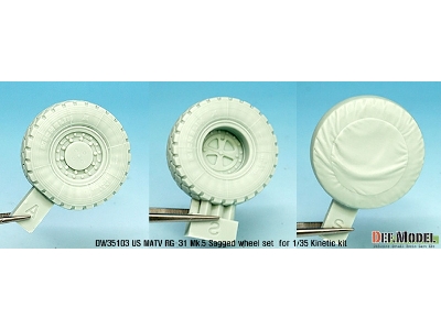 Us Matv Rg-31 Mk.5 Sagged Wheel Set ( For Kinetic 1/35) - zdjęcie 10