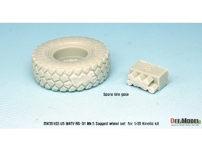 Us Matv Rg-31 Mk.5 Sagged Wheel Set ( For Kinetic 1/35) - zdjęcie 11