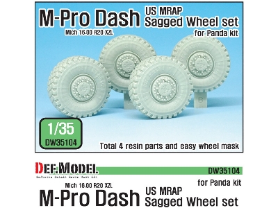 Us Matv M-pro Dash Sagged Wheel Set ( For Panda 1/35) - zdjęcie 1