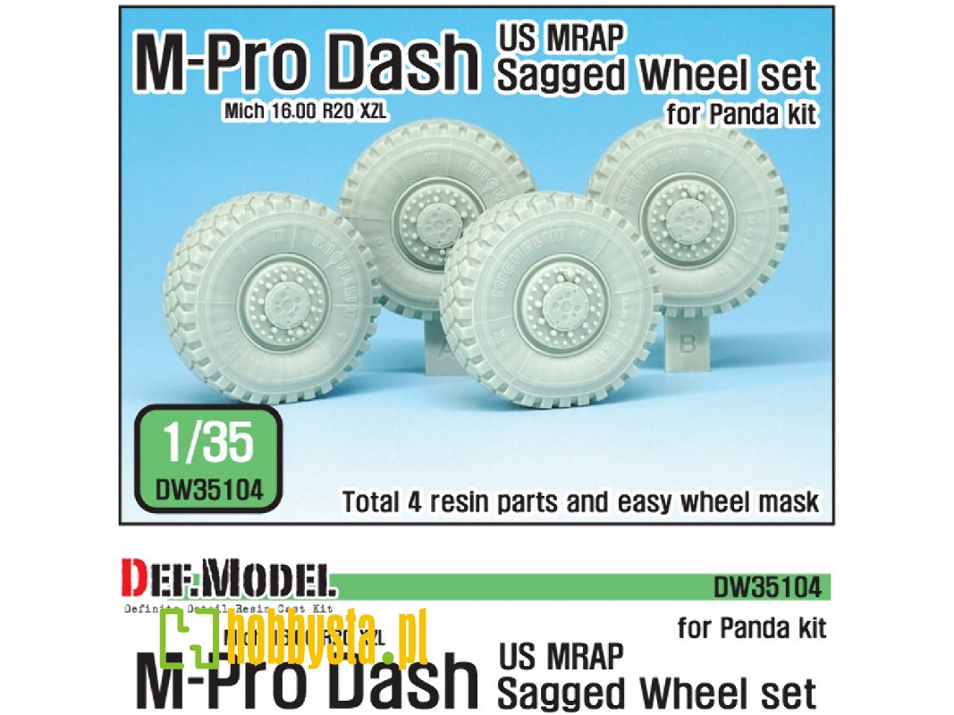 Us Matv M-pro Dash Sagged Wheel Set ( For Panda 1/35) - zdjęcie 1 Us Matv M-pro Dash Sagged Wheel Set ( For Panda 1/35) - zdjęcie 1