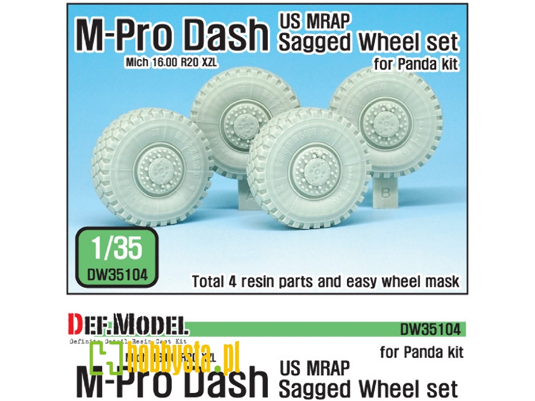 Us Matv M-pro Dash Sagged Wheel Set ( For Panda 1/35) - zdjęcie 1