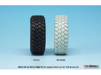 U.S M1224 Mrap M-pro Sagged Wheel Set (For Bronco 1/35) - zdjęcie 7