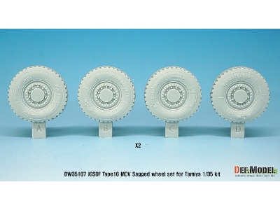 Jgsdf Type-16 Mcvsagged Wheel Set ( For Tamiya 1/35) - zdjęcie 3