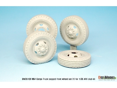 Us M54a2 Cargo Truck Sagged Front Wheel Set(1)- Civilian Type( For Afv Club 1/35) - zdjęcie 4