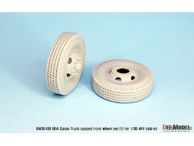 Us M54a2 Cargo Truck Sagged Front Wheel Set(1)- Civilian Type( For Afv Club 1/35) - zdjęcie 5