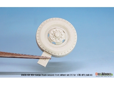 Us M54a2 Cargo Truck Sagged Front Wheel Set(1)- Civilian Type( For Afv Club 1/35) - zdjęcie 6