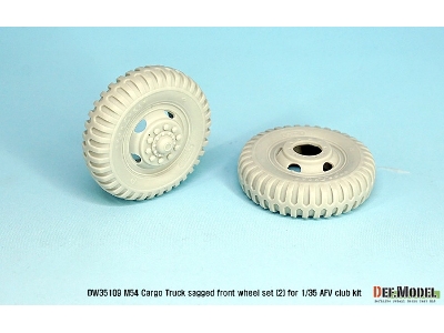 Us M54a2 Cargo Truck Sagged Front Wheel Set)2)- Military Type( For Afv Club 1/35) - zdjęcie 5