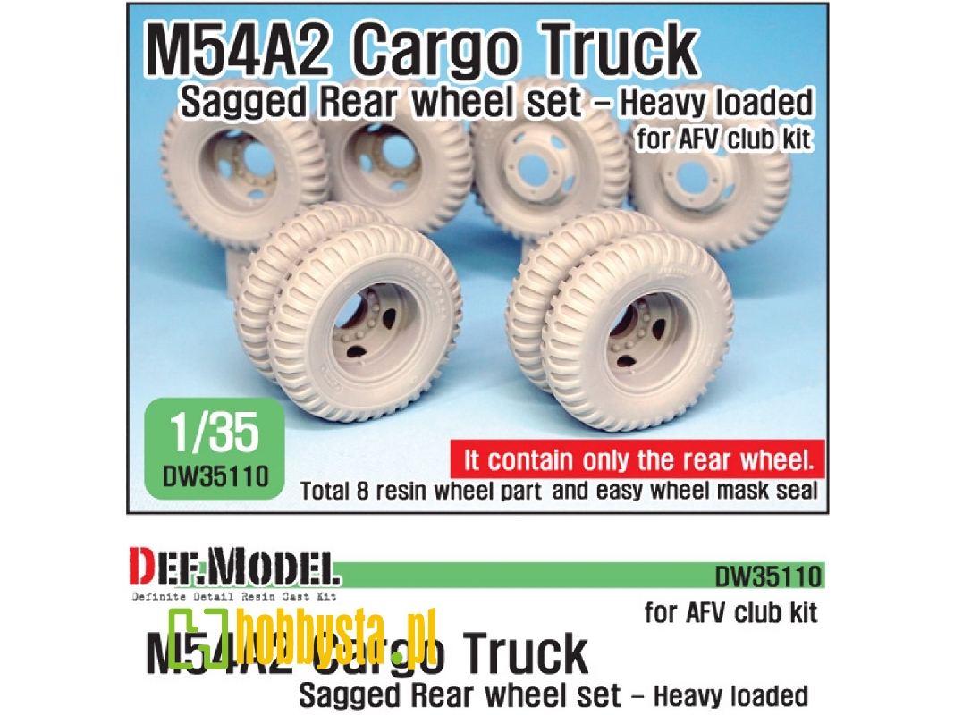 Us M54a2 Cargo Truck Sagged Rear Wheel Set-heavy Load ( For Afv Club 1/35) - zdjęcie 1 Us M54a2 Cargo Truck Sagged Rear Wheel Set-heavy Load ( For Afv Club 1/35) - zdjęcie 1