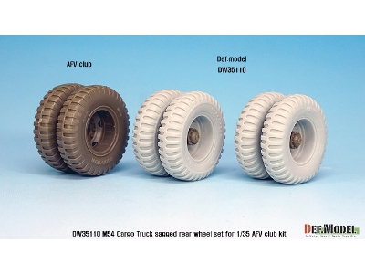 Us M54a2 Cargo Truck Sagged Rear Wheel Set-heavy Load ( For Afv Club 1/35) - zdjęcie 9