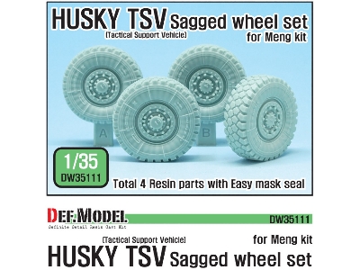 Uk Husky Tsv Sagged Wheel Set ( For Meng 1/35) - zdjęcie 1