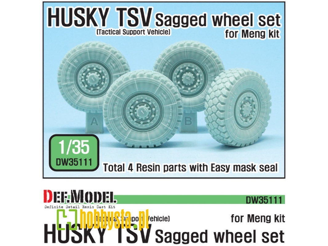 Uk Husky Tsv Sagged Wheel Set ( For Meng 1/35) - zdjęcie 1