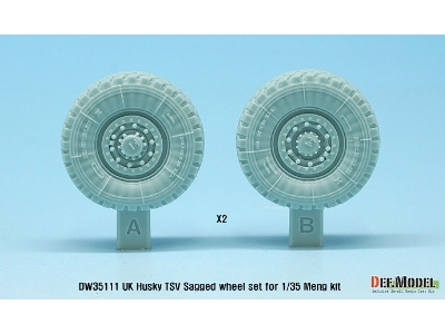 Uk Husky Tsv Sagged Wheel Set ( For Meng 1/35) - zdjęcie 3