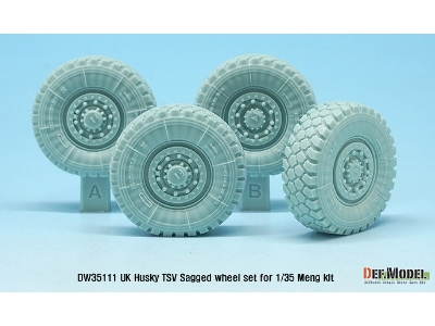 Uk Husky Tsv Sagged Wheel Set ( For Meng 1/35) - zdjęcie 4