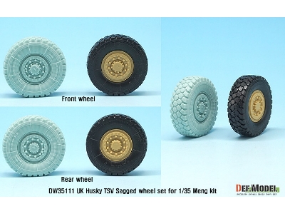 Uk Husky Tsv Sagged Wheel Set ( For Meng 1/35) - zdjęcie 8