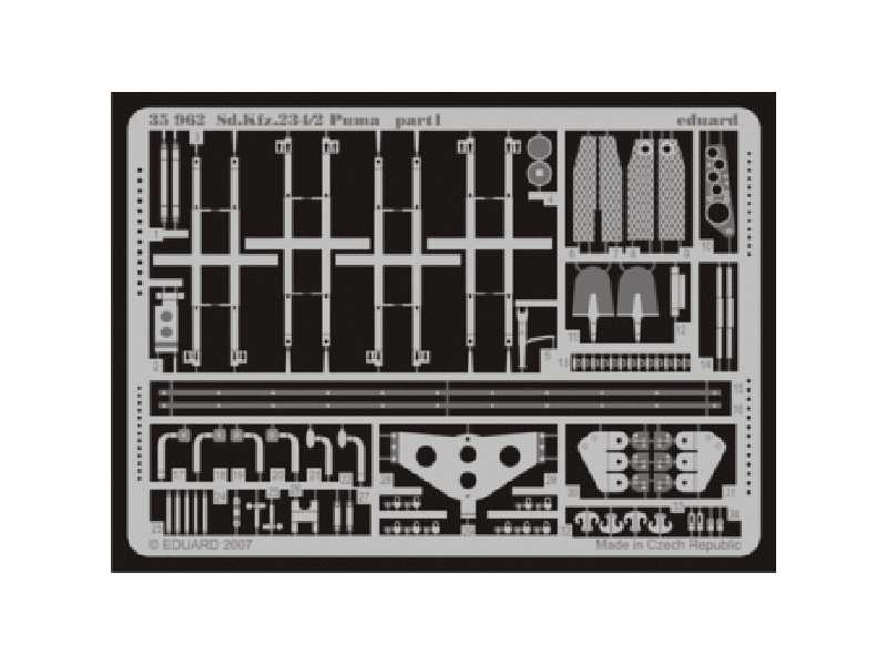 Sd. Kfz.234/2 Puma 1/35 - Dragon - blaszki - zdjęcie 1 Sd. Kfz.234/2 Puma 1/35 - Dragon - blaszki - zdjęcie 1