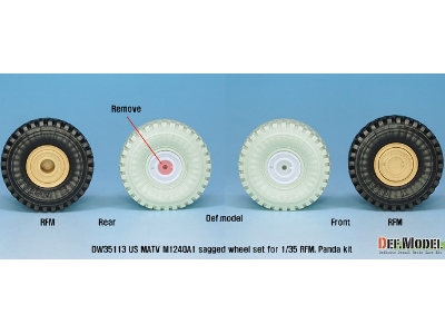 Us M1240a1 M-atv Sagged Wheel Set ( For Rfm 1/35) - zdjęcie 10