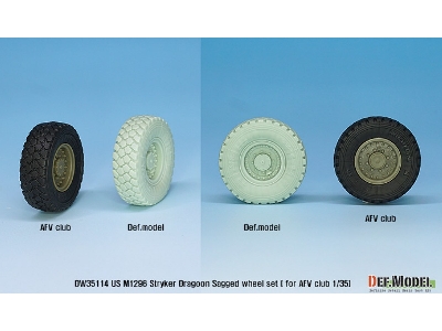 Us M1296 Stryker Dragoon Sagged Wheel Set ( For Afv Club 1/35) - zdjęcie 8