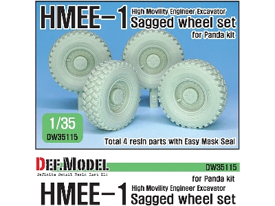 Us Hmee-1 Tracktor Sagged Wheel Set ( For Panda 1/35) - zdjęcie 1