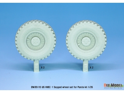 Us Hmee-1 Tracktor Sagged Wheel Set ( For Panda 1/35) - zdjęcie 3