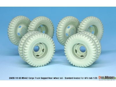 Us M54a2 Cargo Truck Sagged Rear Wheel Set- Standard Loaded ( For Afv Club 1/35) - zdjęcie 5