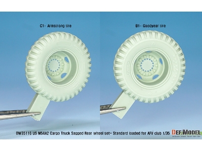 Us M54a2 Cargo Truck Sagged Rear Wheel Set- Standard Loaded ( For Afv Club 1/35) - zdjęcie 6