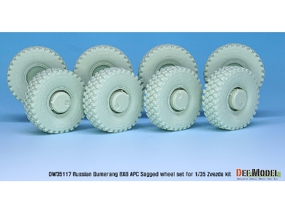 Russian Vpk-7829 Bumerang Apc Sagged Wheel Set ( For Zvezda 1/35) - zdjęcie 5