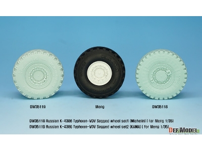 Russian K-4386 Typhoon-vdv Sagged Wheel Set 1- Michelin ( For Meng 1/35) - zdjęcie 5