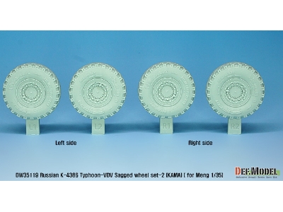 Russian K-4386 Typhoon-vdv Sagged Wheel Set 2- Kama ( For Meng 1/35) - zdjęcie 3