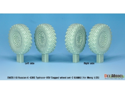 Russian K-4386 Typhoon-vdv Sagged Wheel Set 2- Kama ( For Meng 1/35) - zdjęcie 4