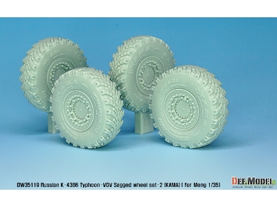 Russian K-4386 Typhoon-vdv Sagged Wheel Set 2- Kama ( For Meng 1/35) - zdjęcie 6