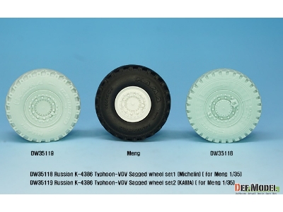 Russian K-4386 Typhoon-vdv Sagged Wheel Set 2- Kama ( For Meng 1/35) - zdjęcie 8