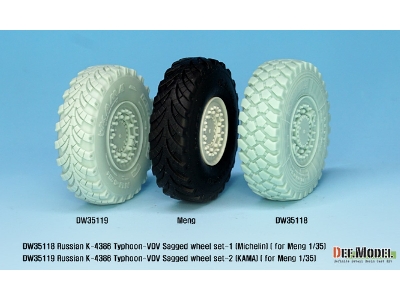 Russian K-4386 Typhoon-vdv Sagged Wheel Set 2- Kama ( For Meng 1/35) - zdjęcie 9
