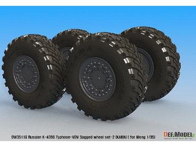 Russian K-4386 Typhoon-vdv Sagged Wheel Set 2- Kama ( For Meng 1/35) - zdjęcie 12