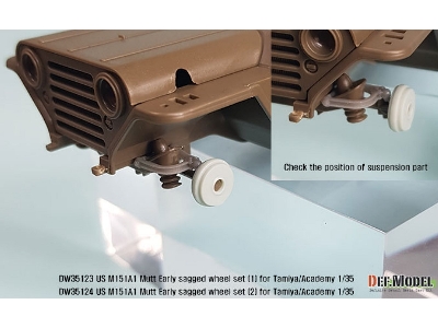 Us M151a1 Early Sagged Wheel Set ( 2)- Civilian Tire - zdjęcie 10