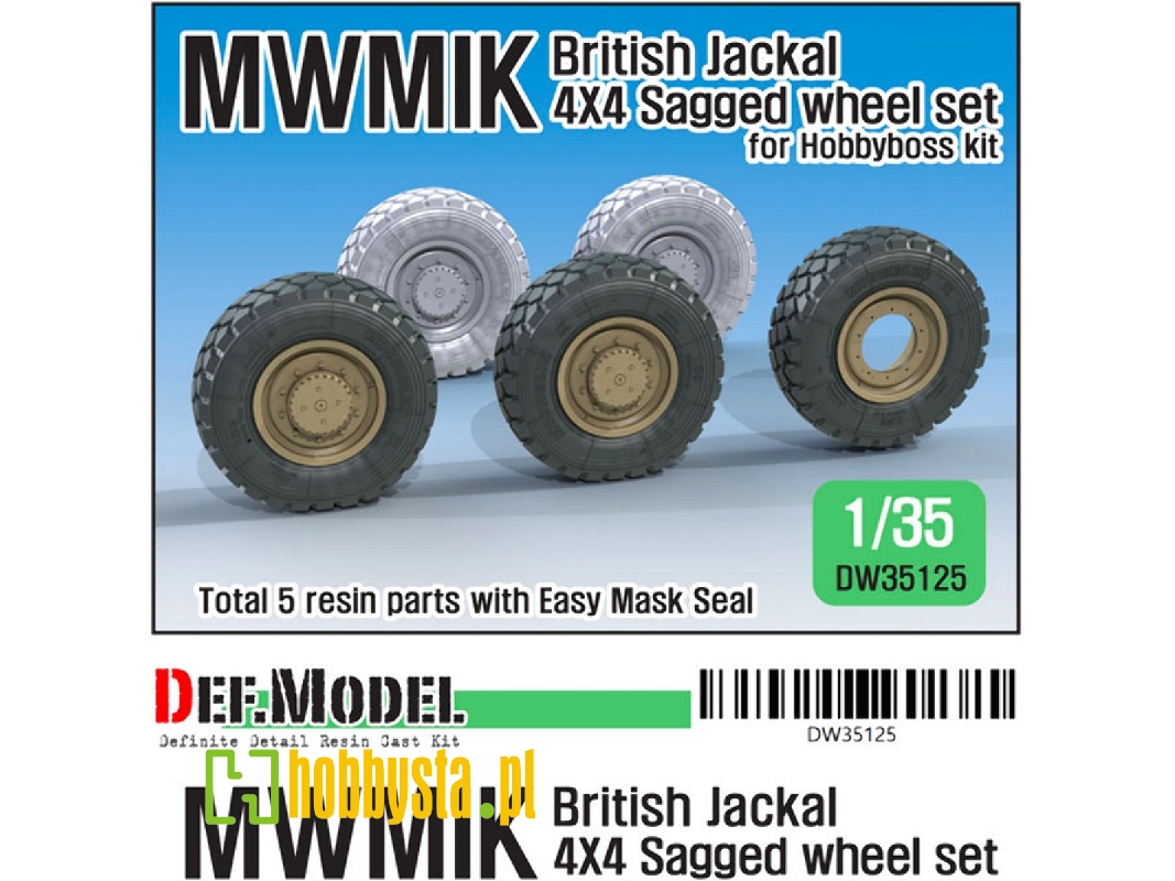 Uk Jackal1 Mwmik 4x4 Sagged Wheel Set - zdjęcie 1