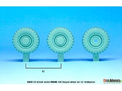 Uk Jackal1 Mwmik 4x4 Sagged Wheel Set - zdjęcie 2