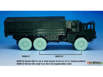 German Man 5t. Mil Gl Truck Sagged Wheel Set 2 Continetal Hcs - zdjęcie 9